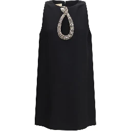 Black Wool Oves Aries Cocktail Dress
