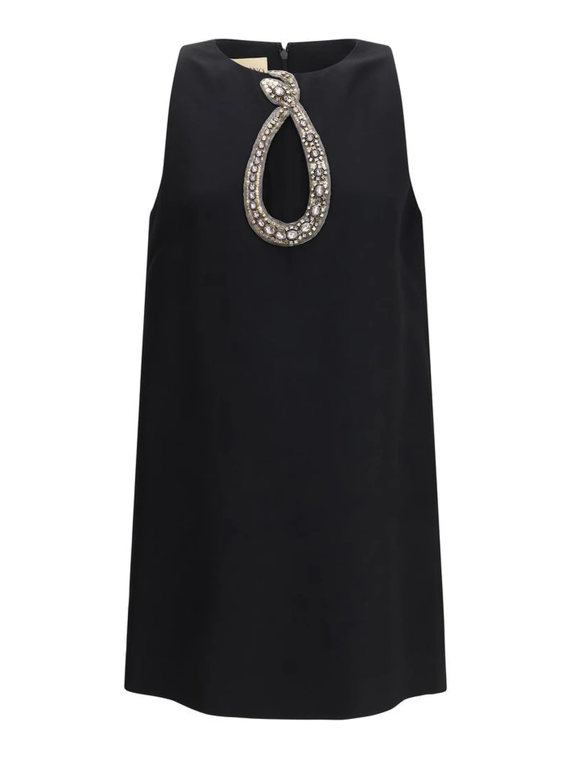 Black Wool Oves Aries Cocktail Dress