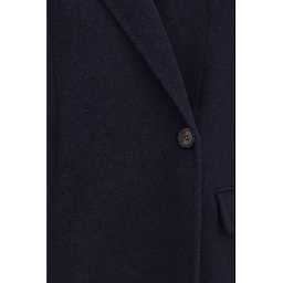 Blue Wool Oves Aries Full-Length Jacket