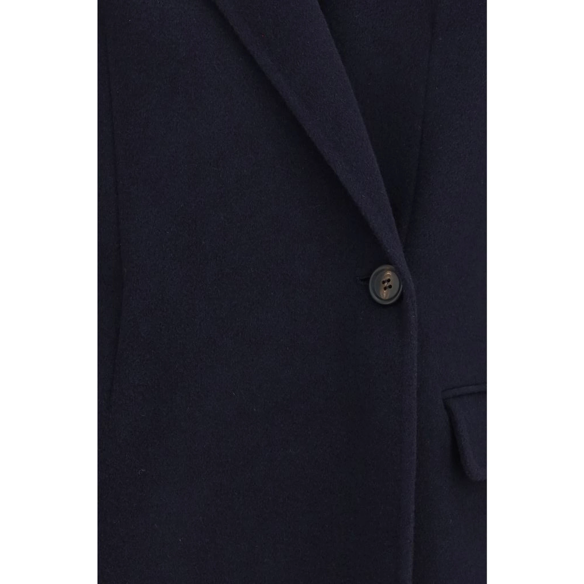 Blue Wool Oves Aries Full-Length Jacket