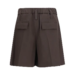 Brown Wool Oves Aries Bermuda Shorts