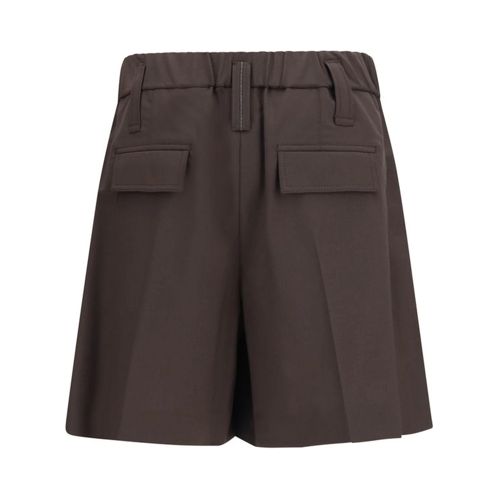 Brown Wool Oves Aries Bermuda Shorts