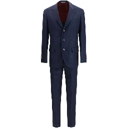 Blue Wool Oves Aries Two-Piece Suit
