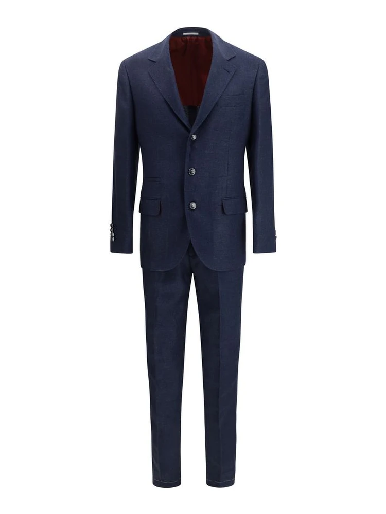 Blue Wool Oves Aries Two-Piece Suit