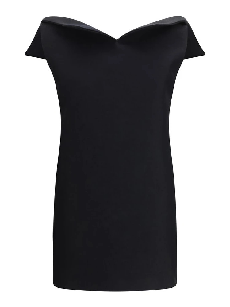 Black Wool Oves Aries Cocktail Dress