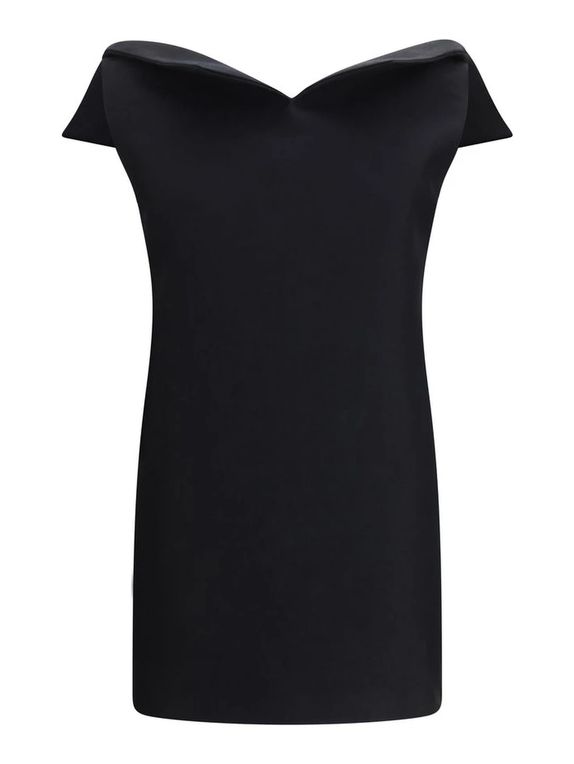 Black Wool Oves Aries Cocktail Dress