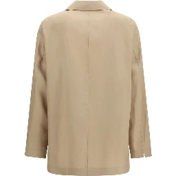 Beige Wool Oves Aries Full-Length Jacket