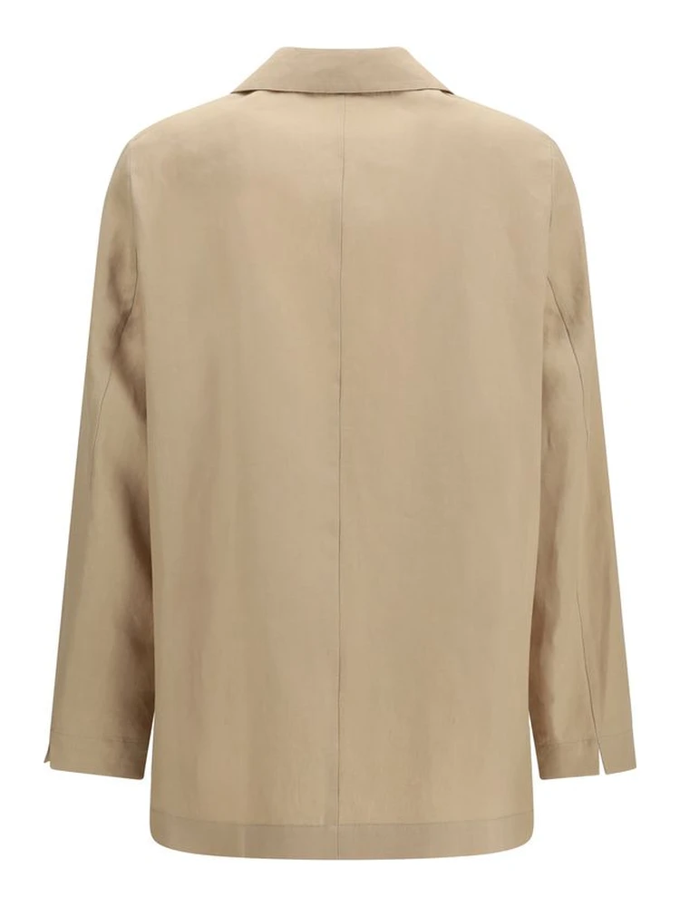 Beige Wool Oves Aries Full-Length Jacket alternative