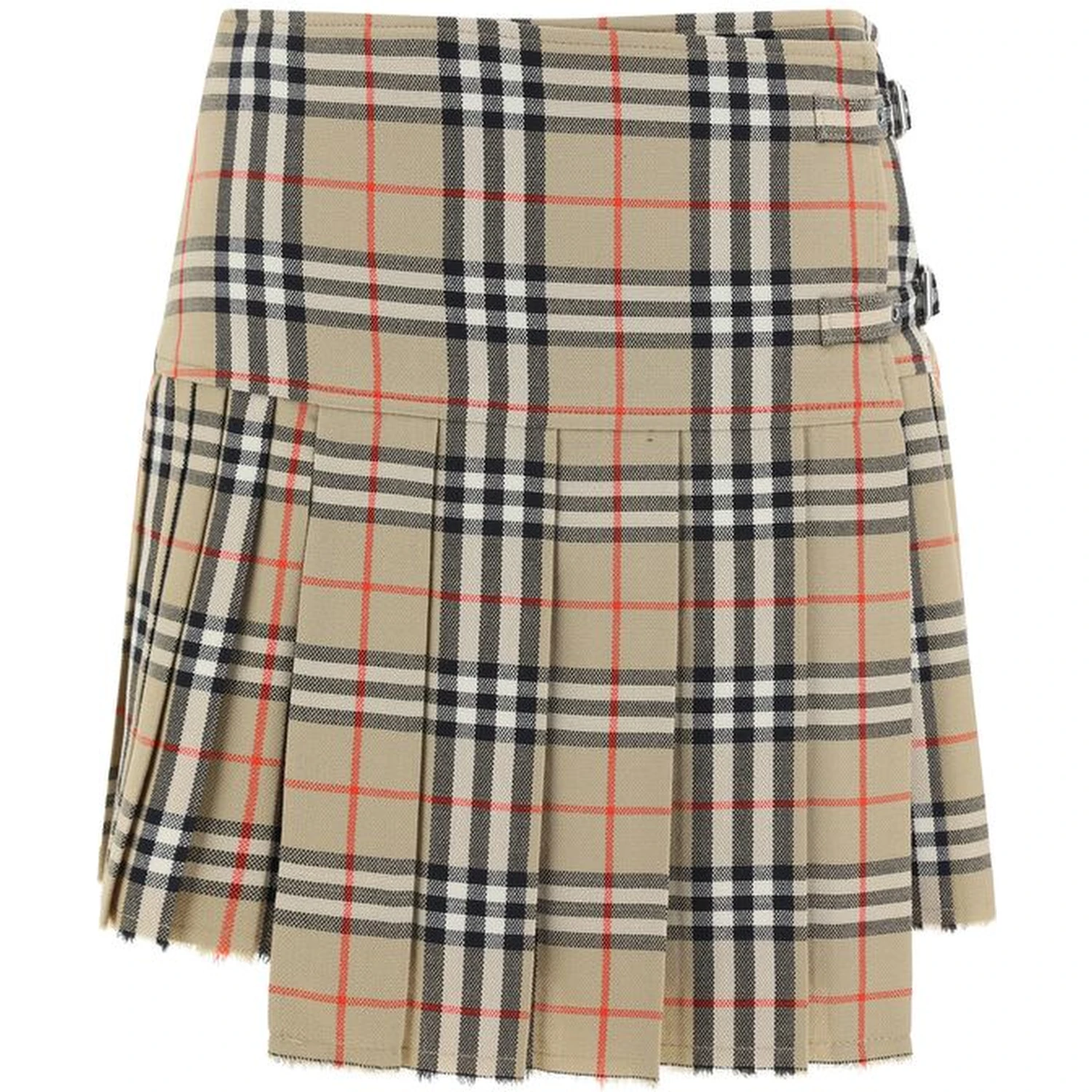 Beige Wool Oves Aries Mini Skirt