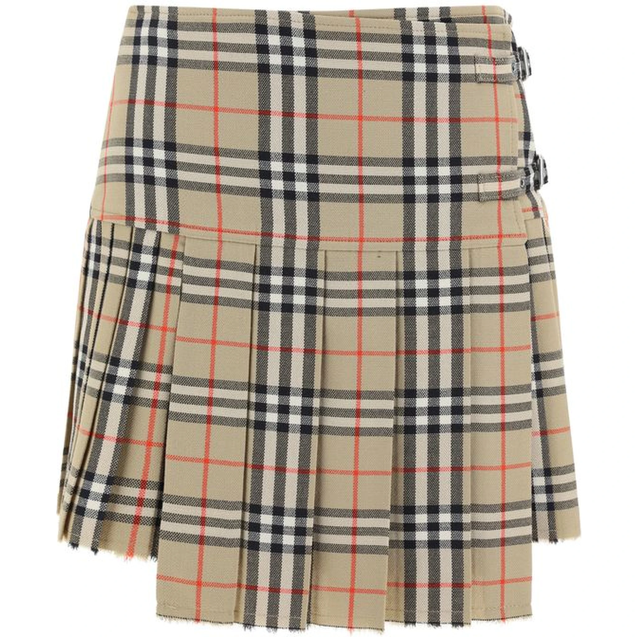 Beige Wool Oves Aries Mini Skirt