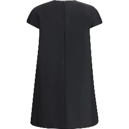 Black Wool Oves Aries Casual Dress