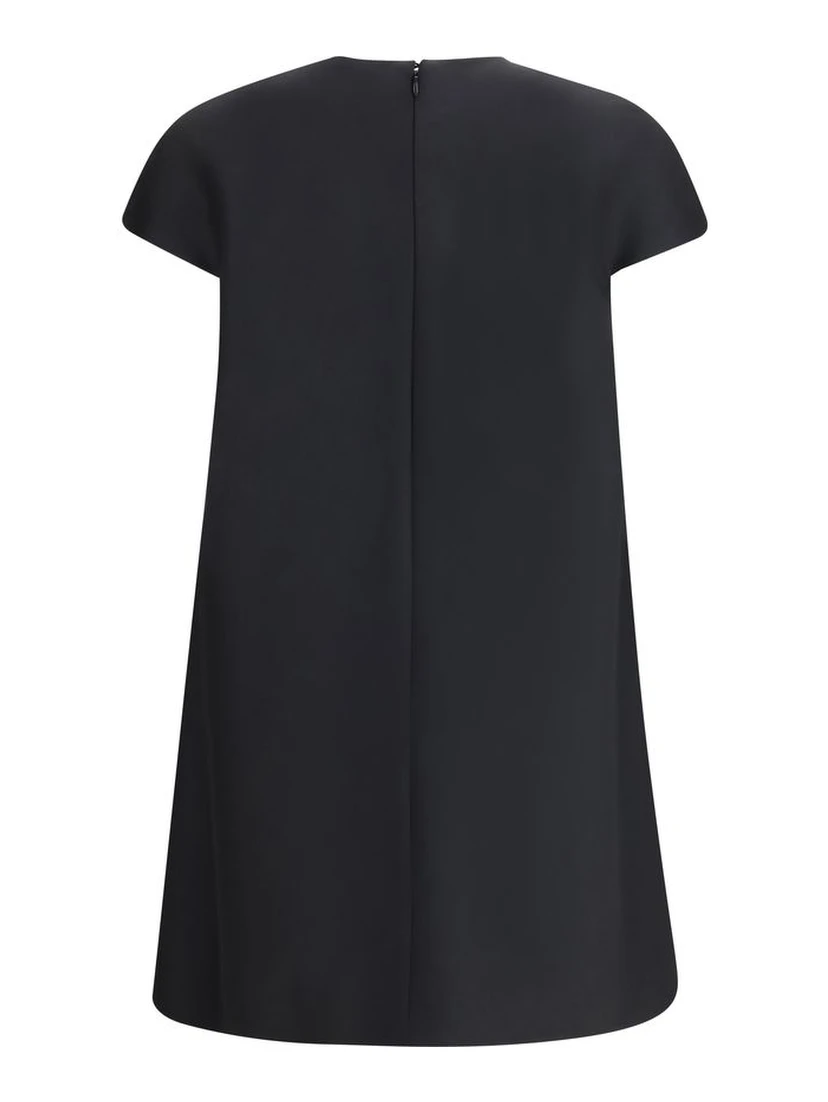 Black Wool Oves Aries Casual Dress