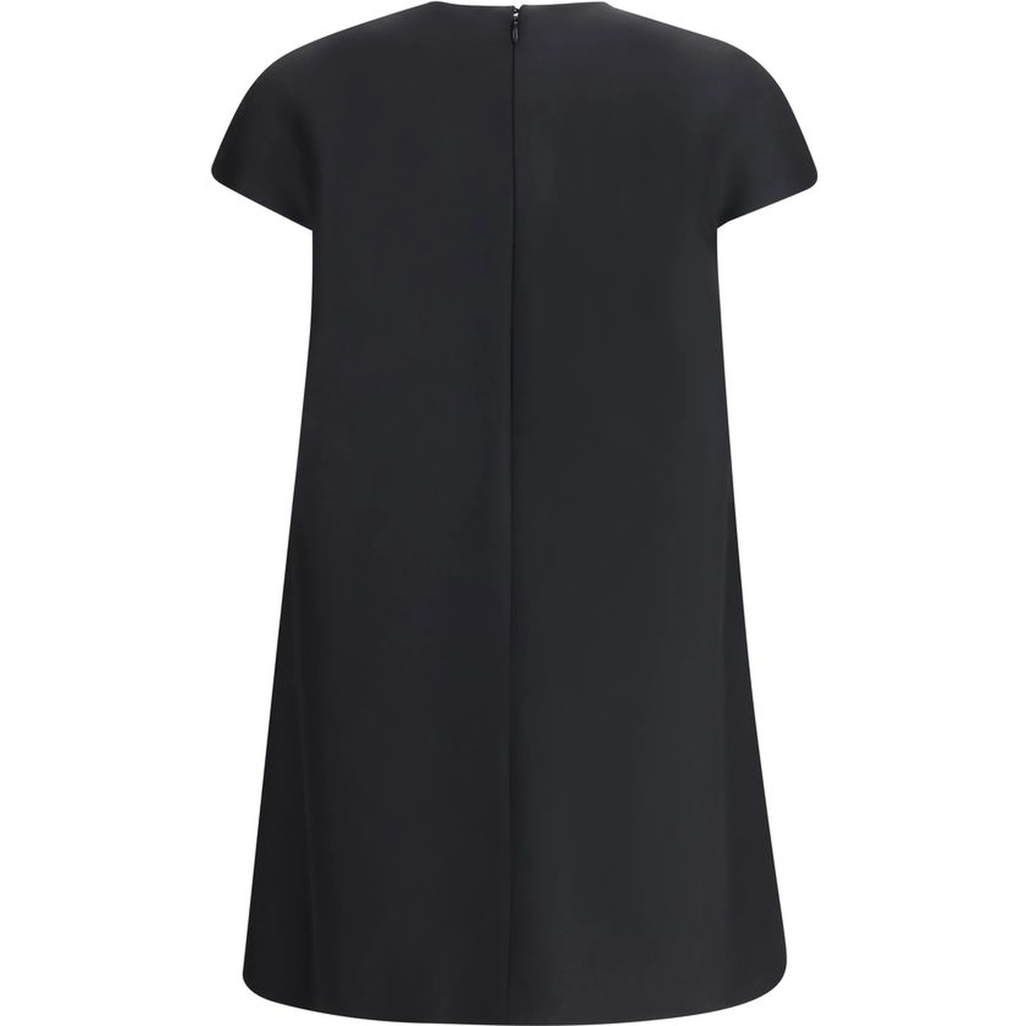 Black Wool Oves Aries Casual Dress