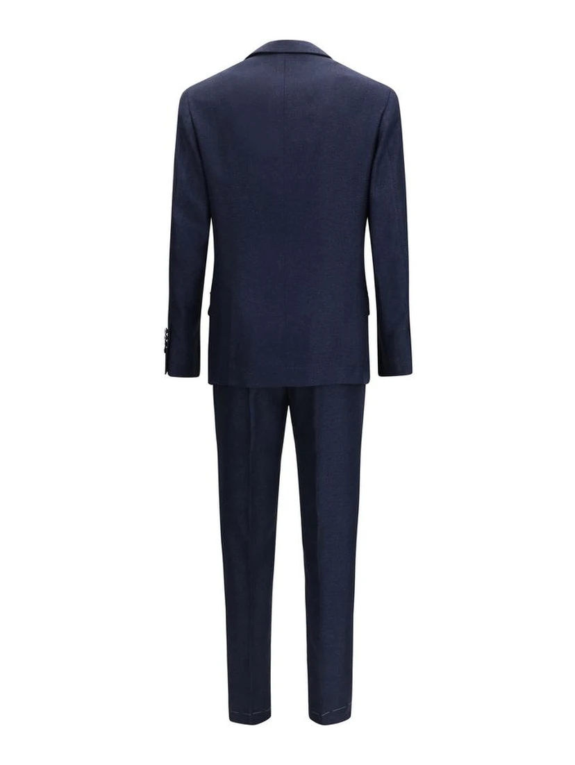 Blue Wool Oves Aries Two-Piece Suit