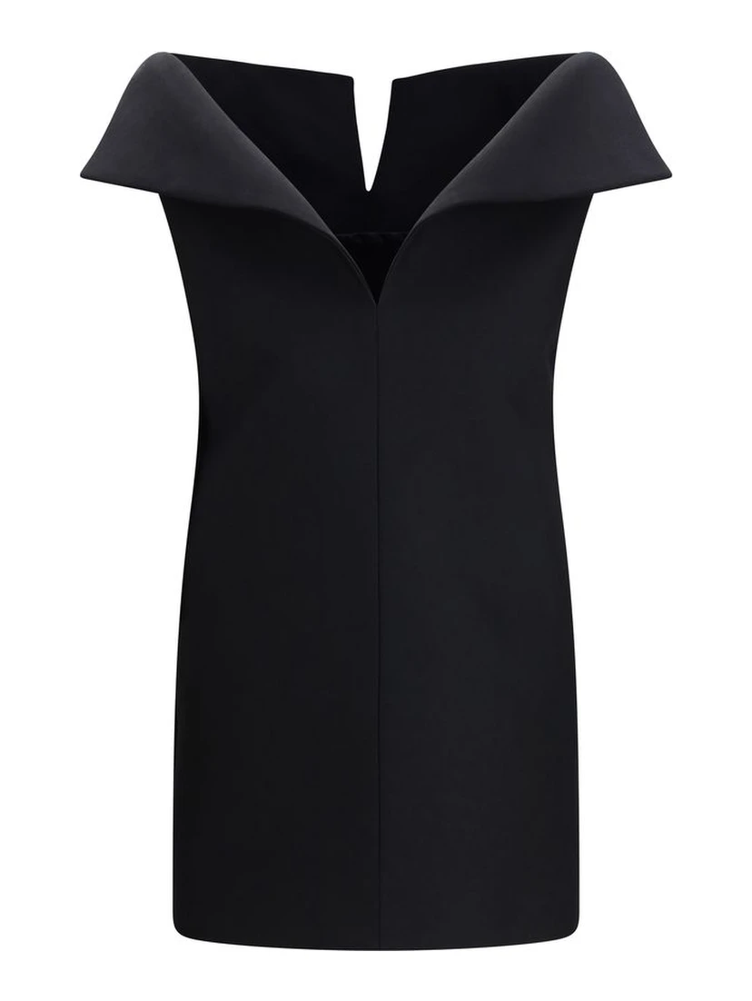 Black Wool Oves Aries Cocktail Dress