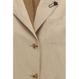 Beige Wool Oves Aries Full-Length Jacket