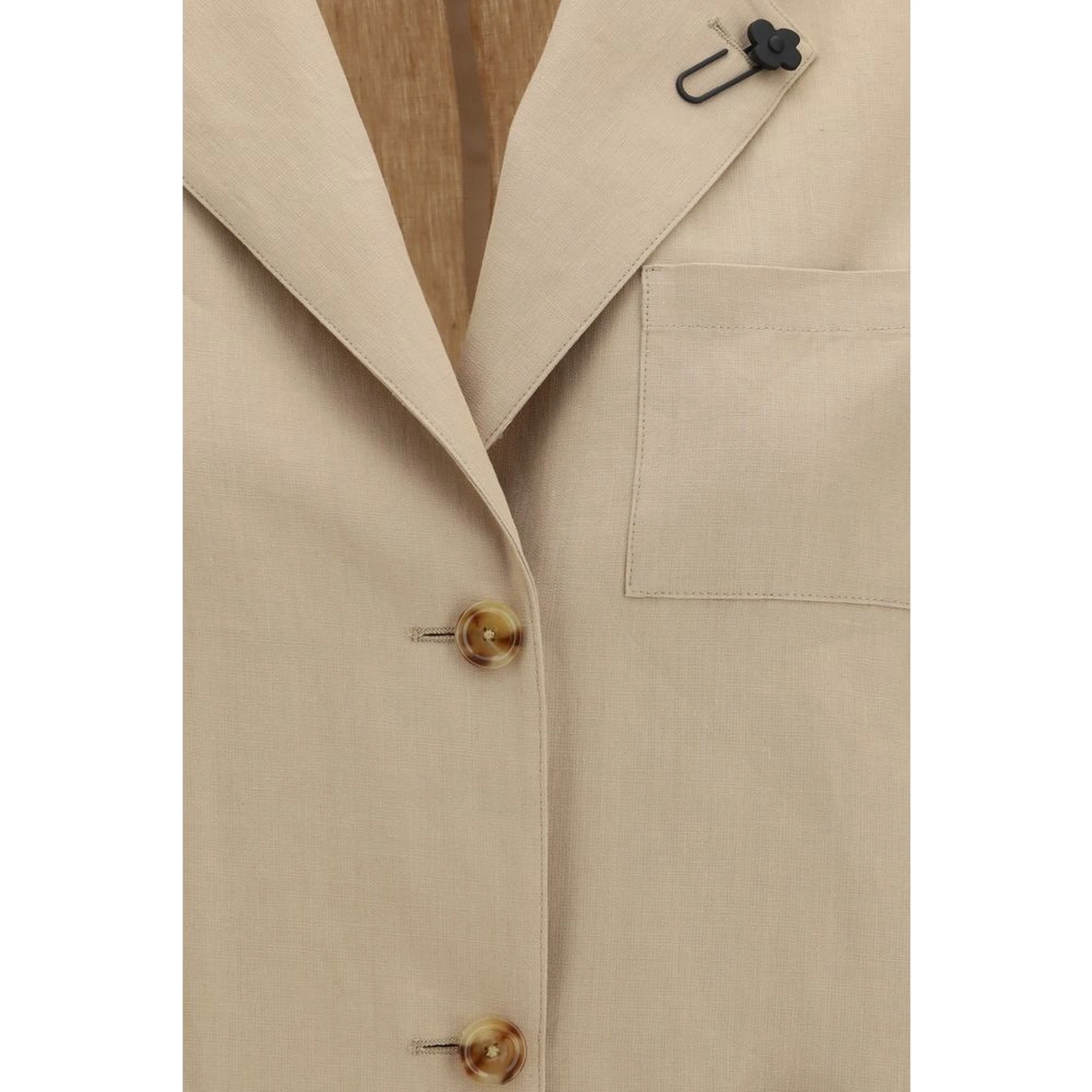 Beige Wool Oves Aries Full-Length Jacket