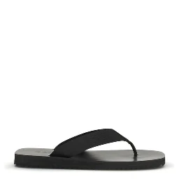 Black Rubber Flip-Flop Sandals