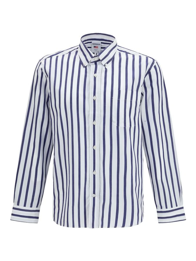Blue Cotton Dress Shirt