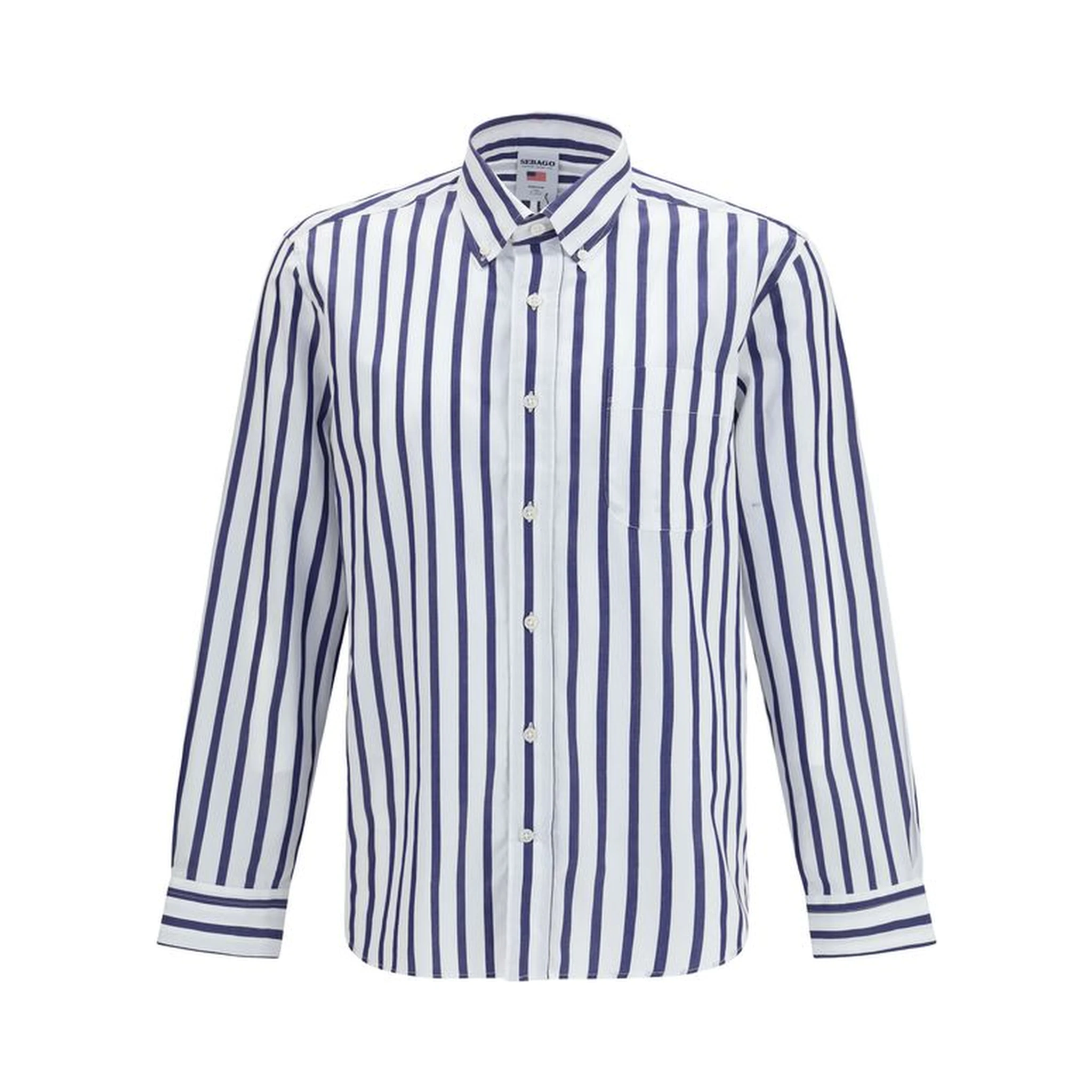 Blue Cotton Dress Shirt