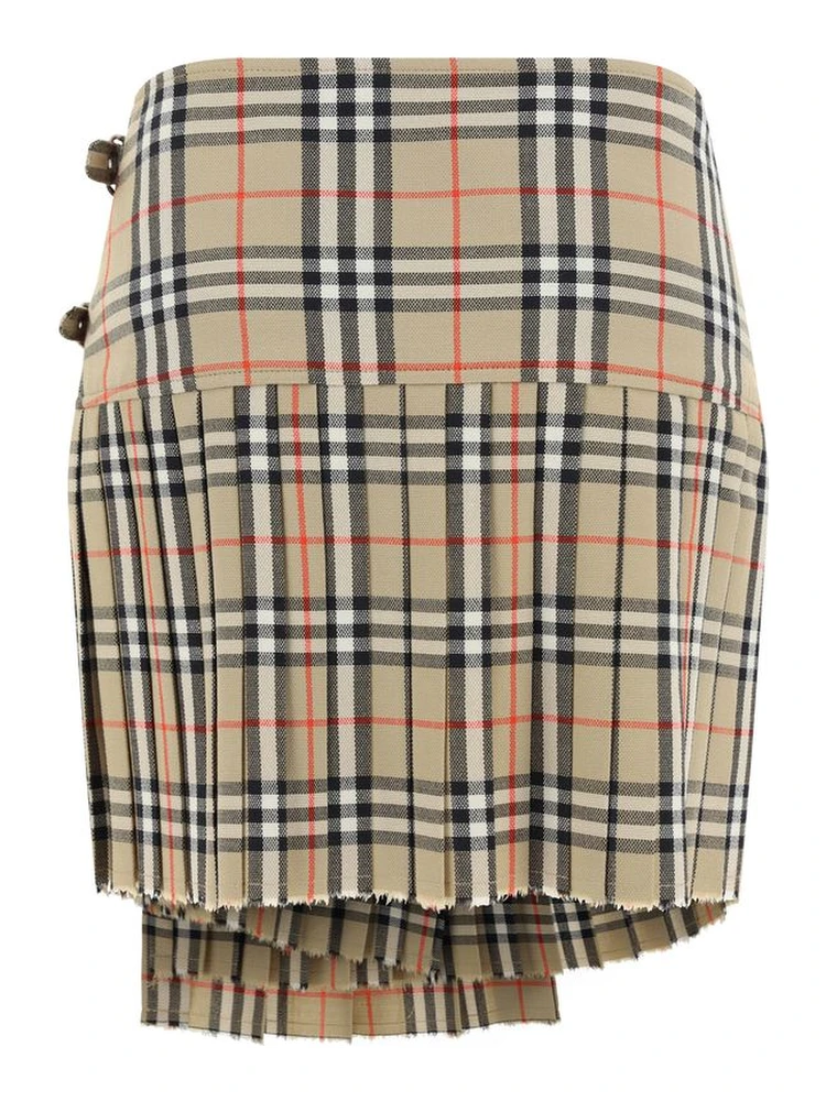 Beige Wool Oves Aries Mini Skirt alternative