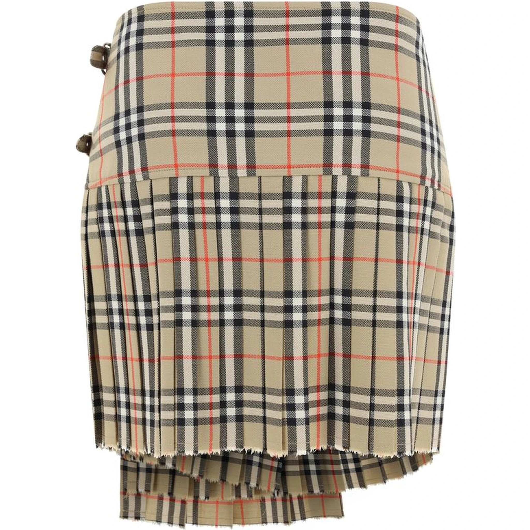 Beige Wool Oves Aries Mini Skirt