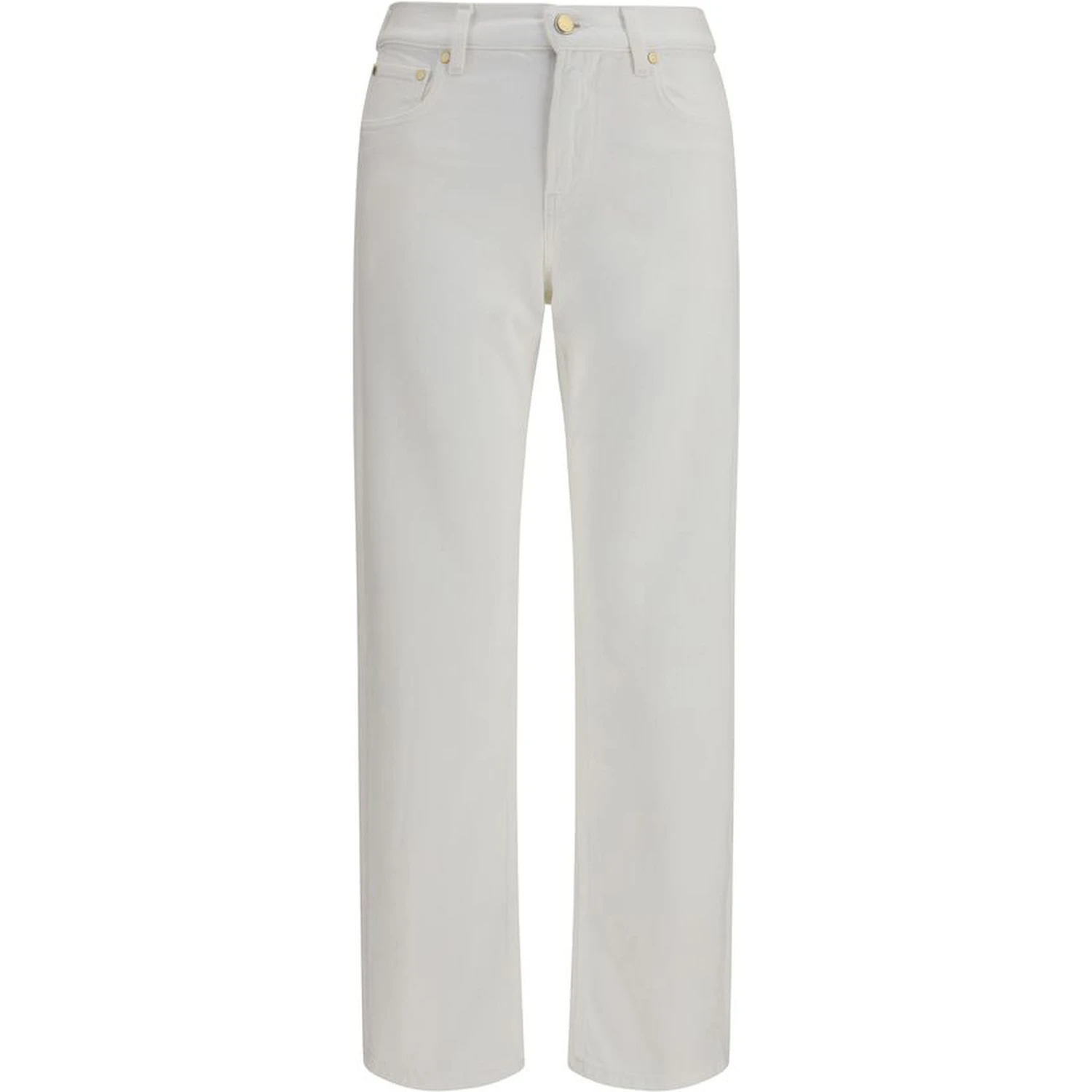 White Cotton Slim Fit Jeans