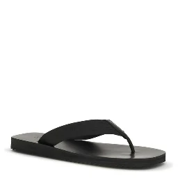 Black Rubber Flip-Flop Sandals