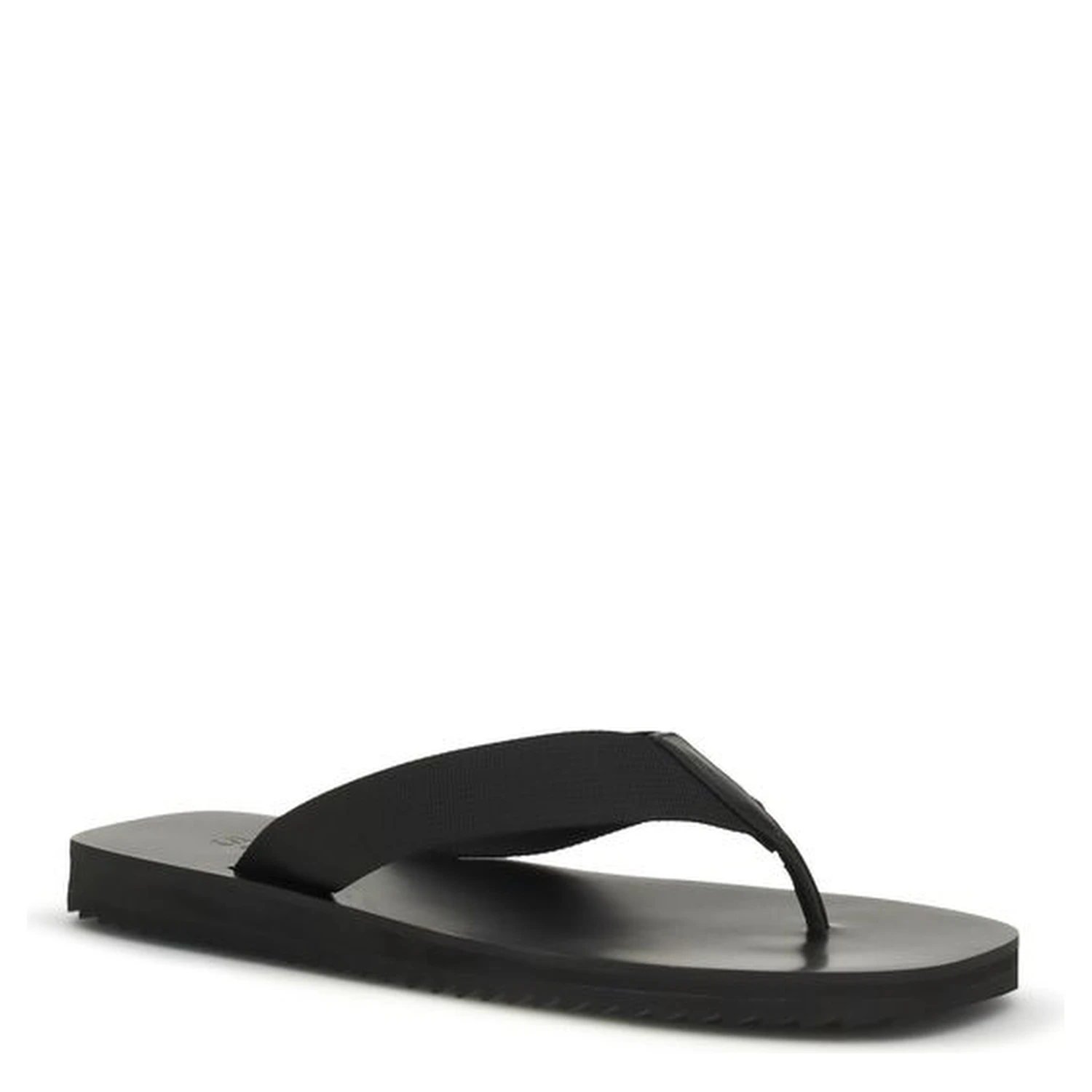 Black Rubber Flip-Flop Sandals