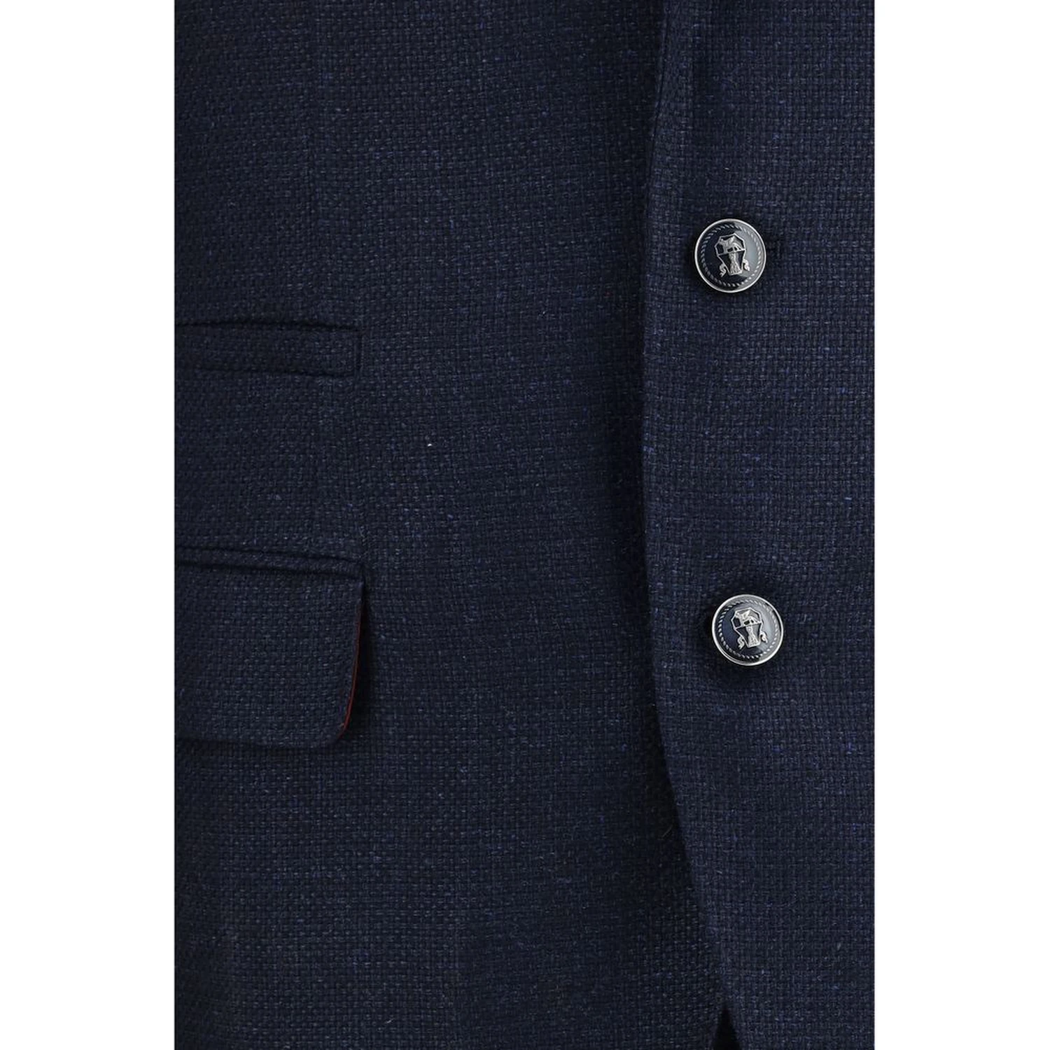 Blue Wool Oves Aries Two-Piece Suit