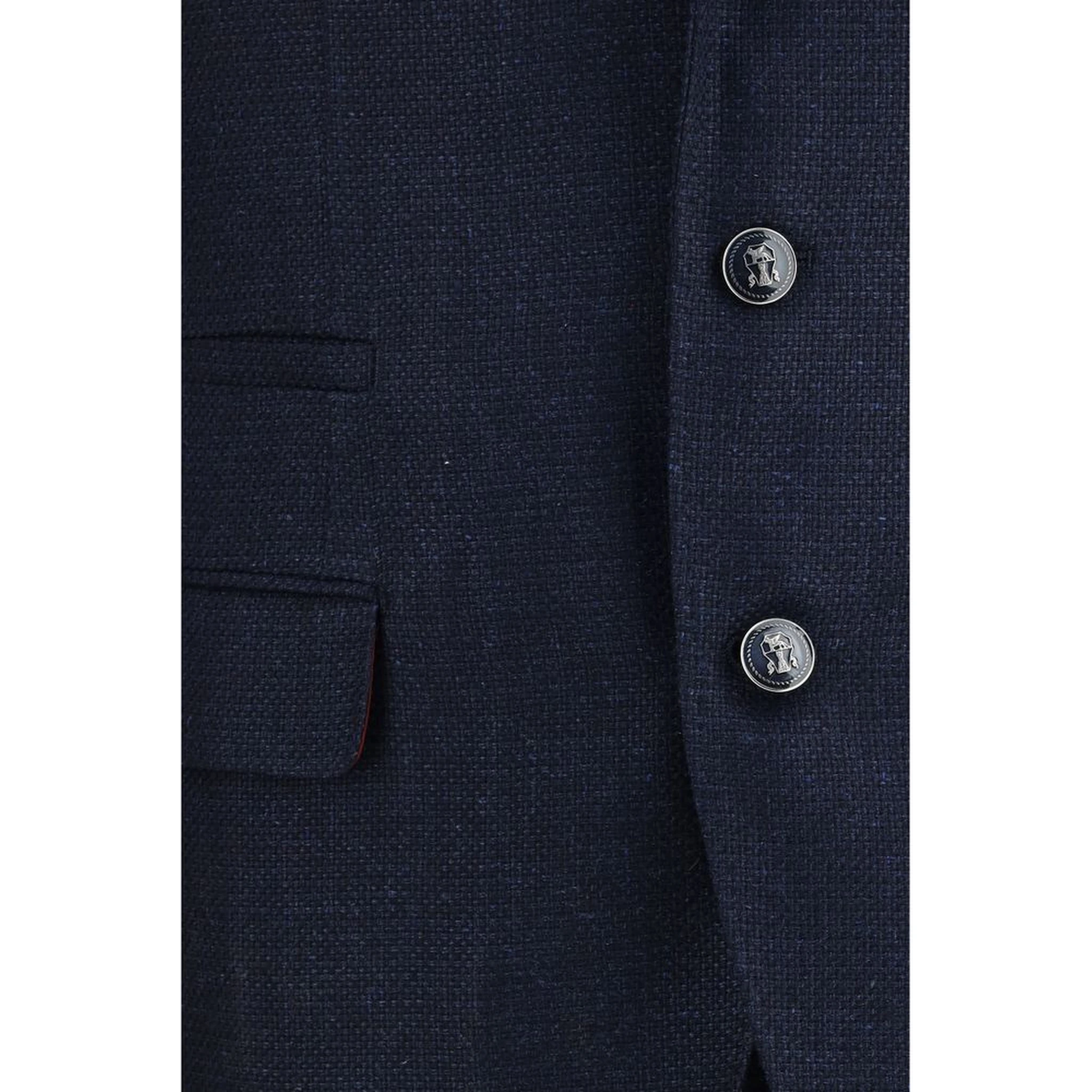 Blue Wool Oves Aries Two-Piece Suit