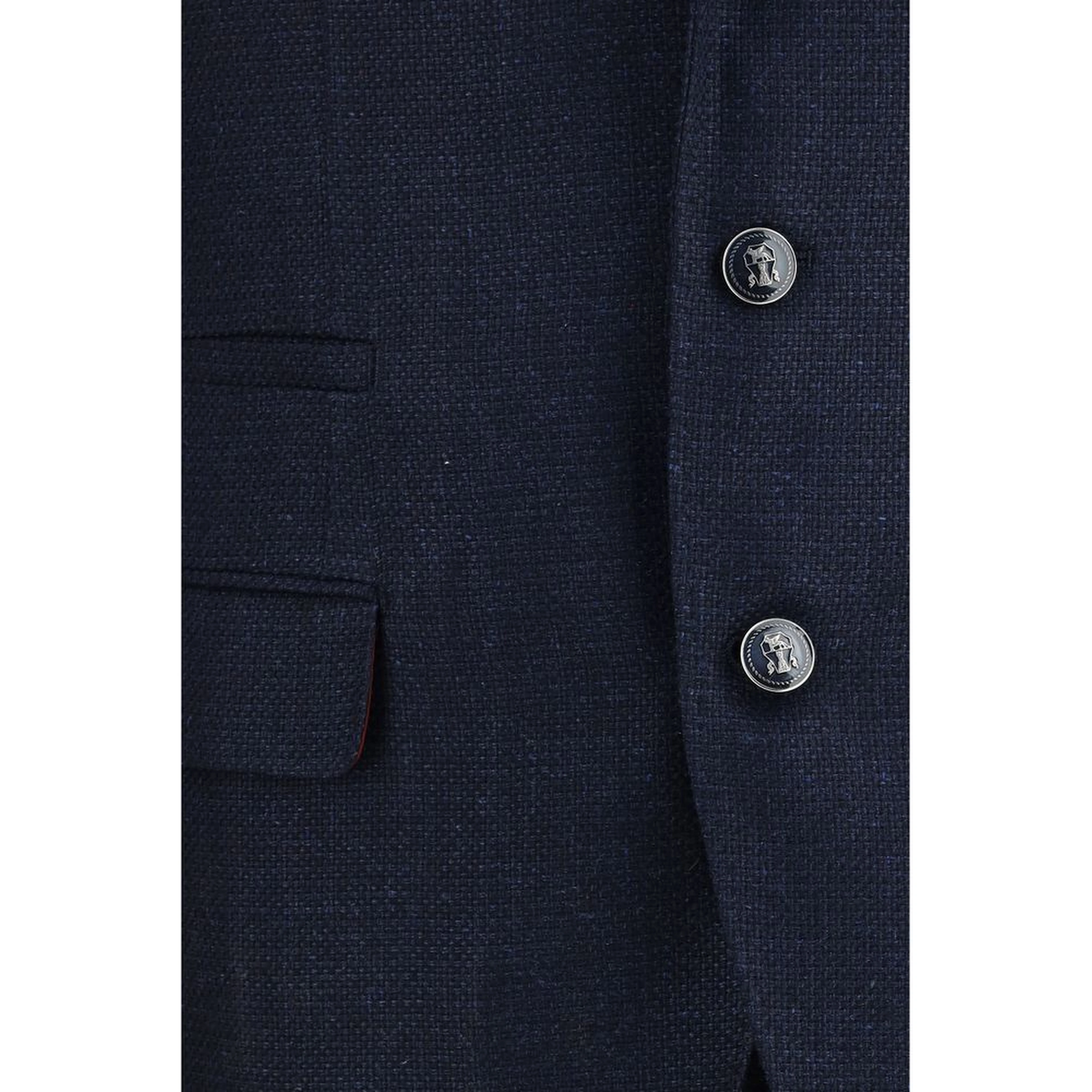 Blue Wool Oves Aries Two-Piece Suit