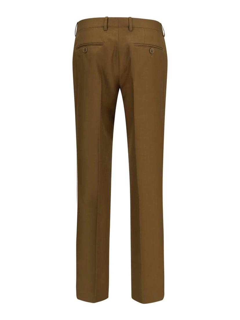 Brown Wool Oves Aries Dress Pants