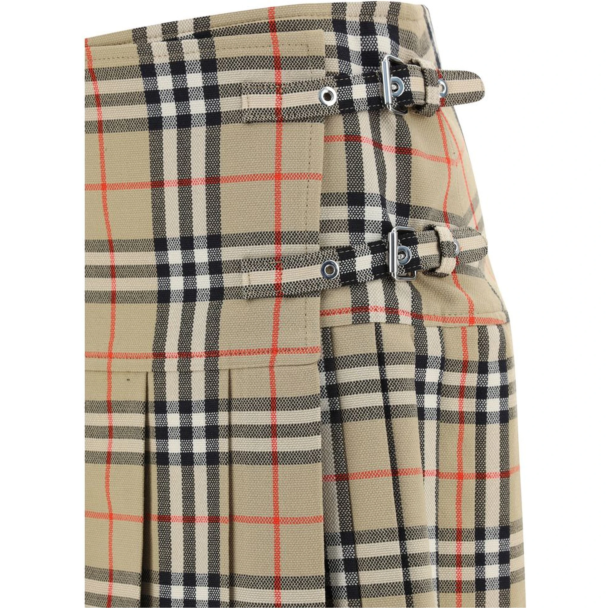 Beige Wool Oves Aries Mini Skirt
