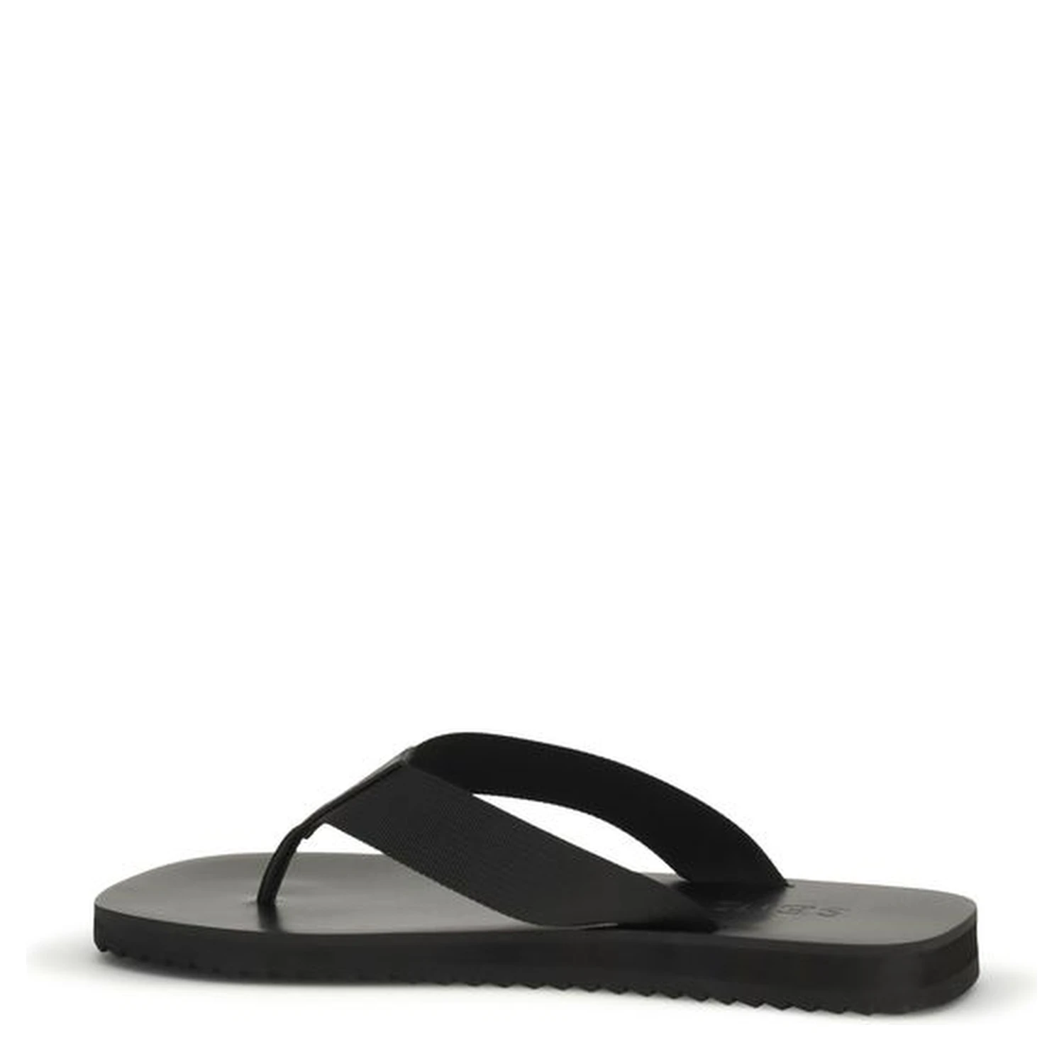 Black Rubber Flip-Flop Sandals