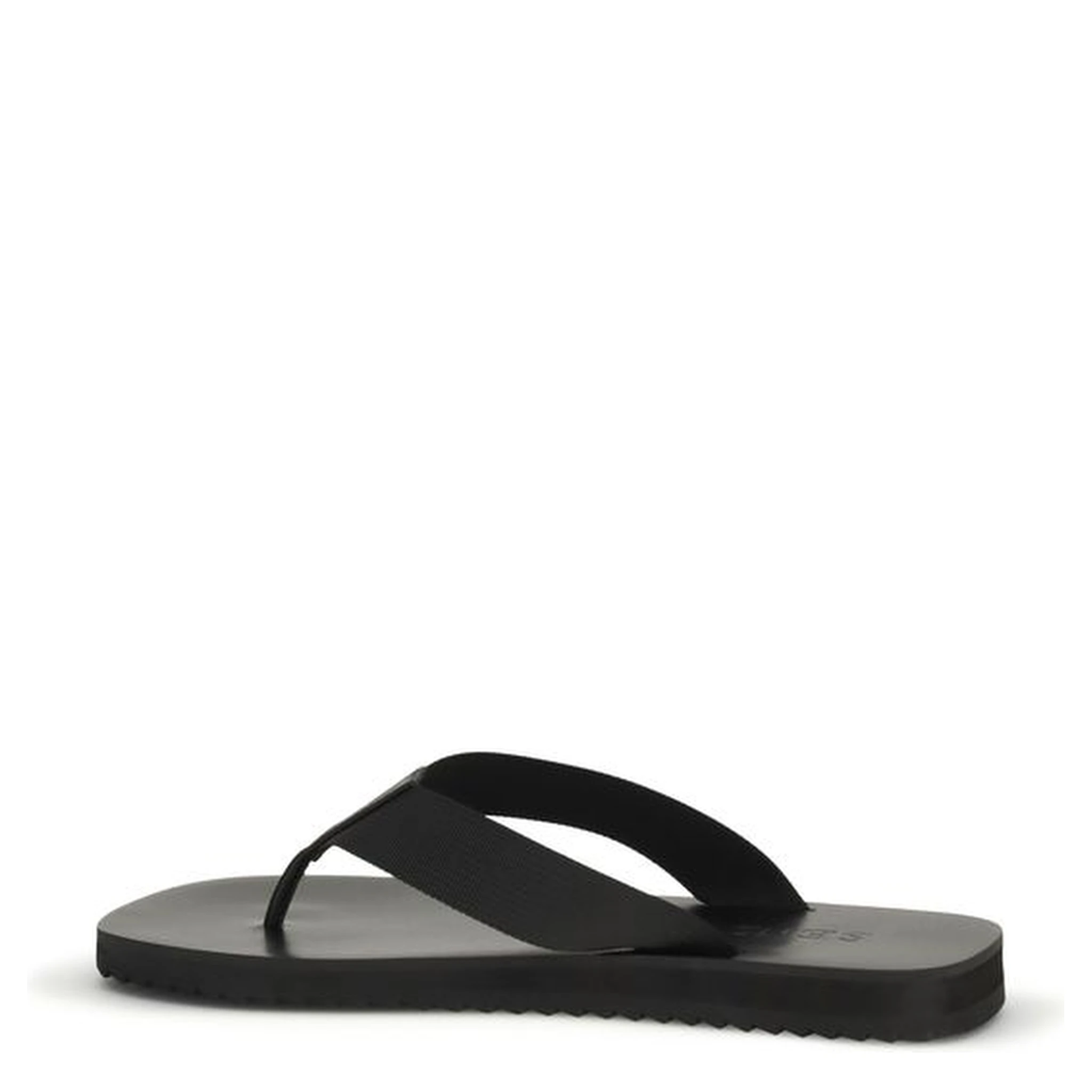 Black Rubber Flip-Flop Sandals