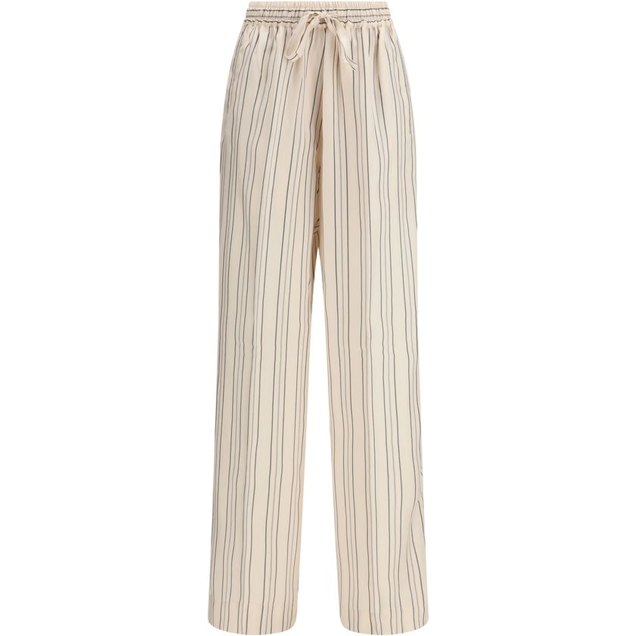 Multicolor Silk Casual Pants