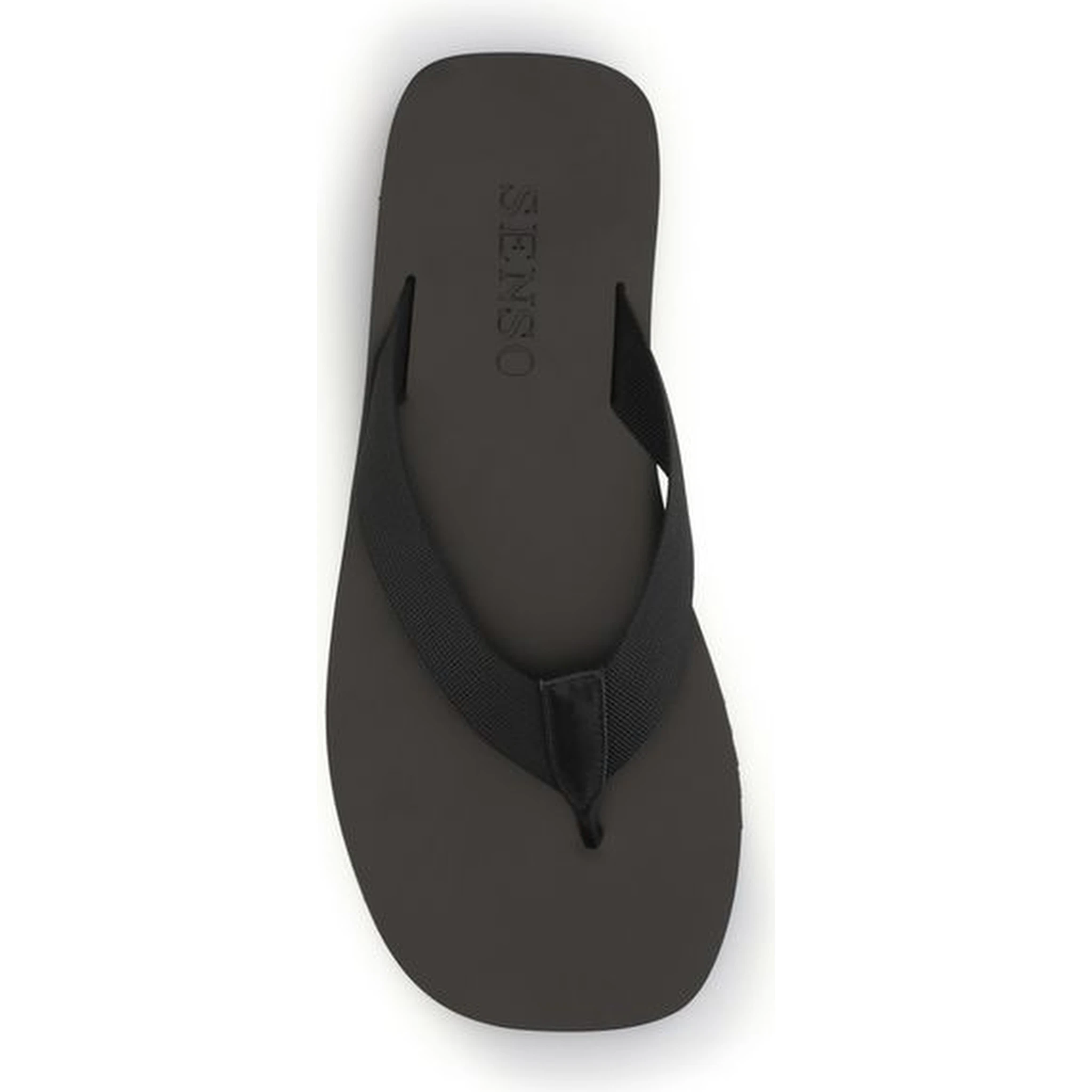 Black Rubber Flip-Flop Sandals