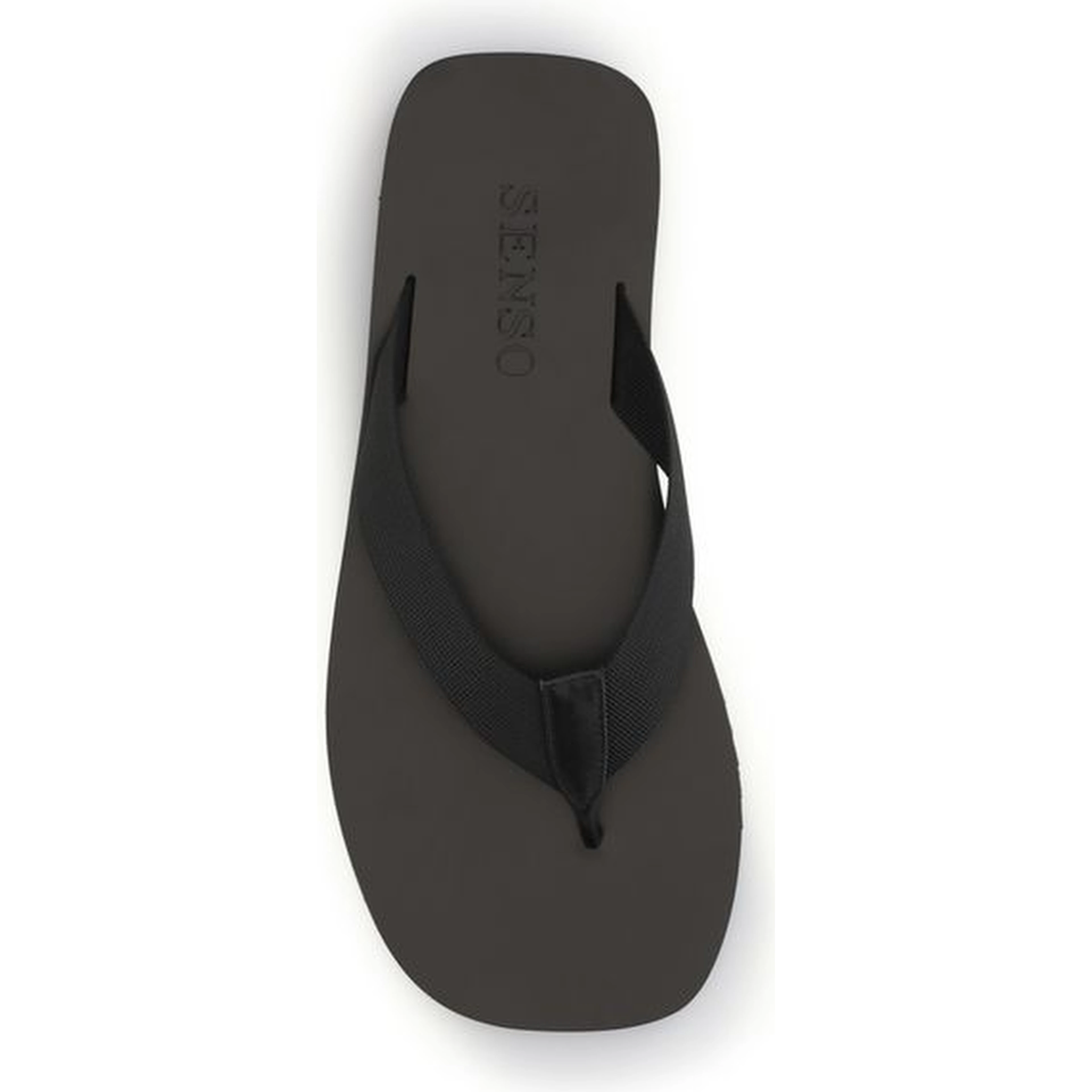 Black Rubber Flip-Flop Sandals