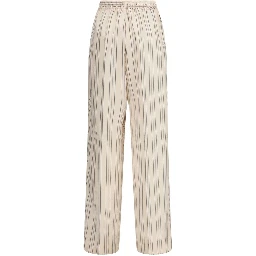 Multicolor Silk Casual Pants