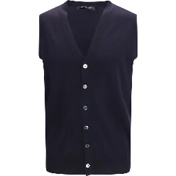 Blue Wool Oves Aries Sleeveles Sweater