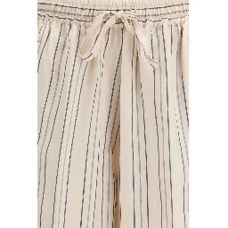 Multicolor Silk Casual Pants