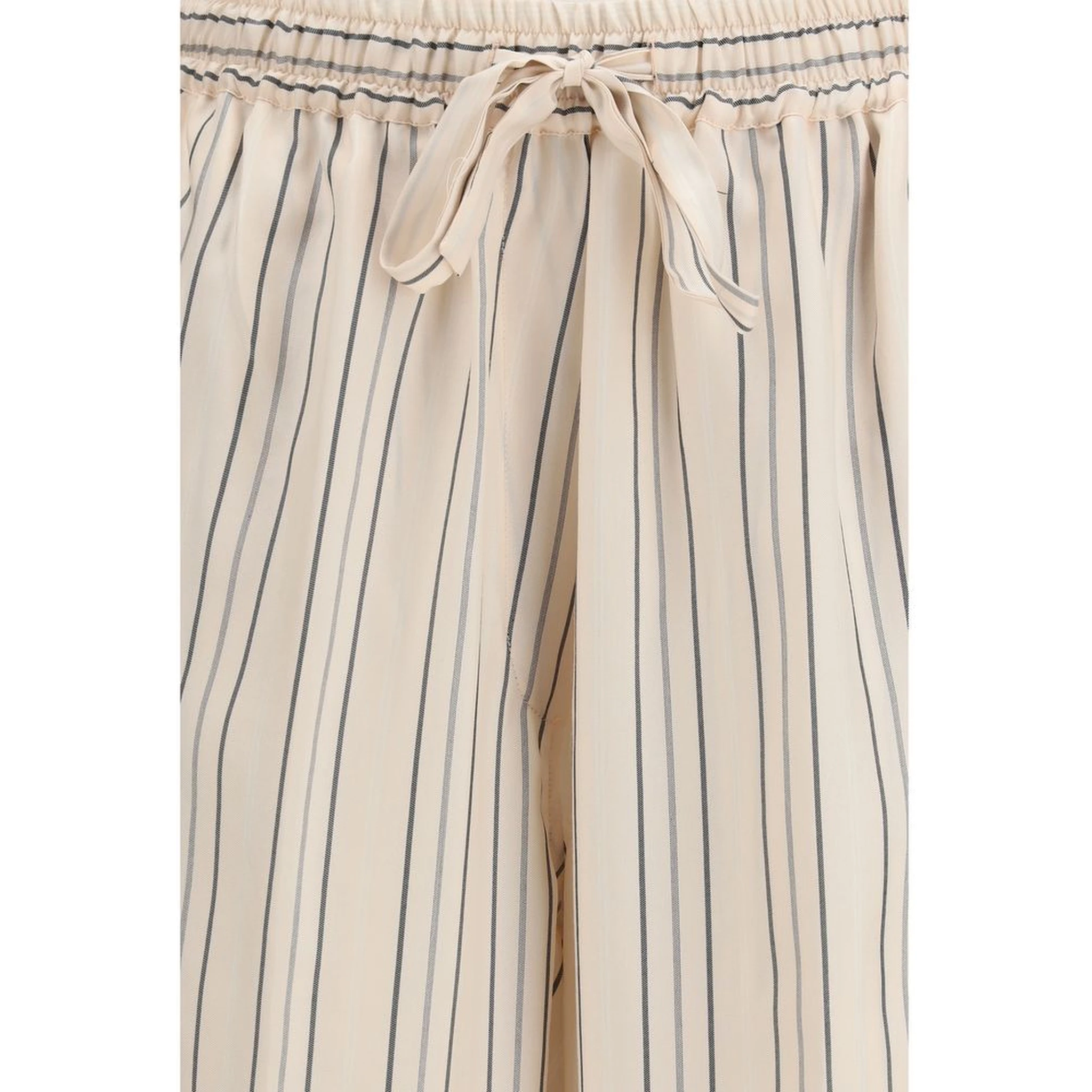 Multicolor Silk Casual Pants