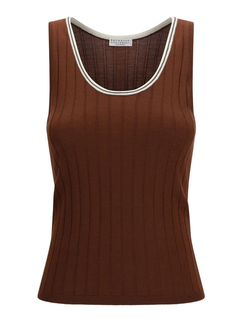 Bordeaux Wool Oves Aries Sleeveles T-Shirt