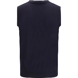Blue Wool Oves Aries Sleeveles Sweater