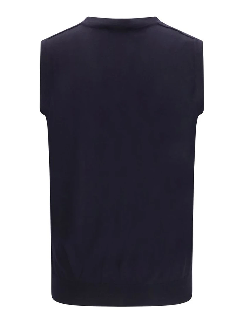 Blue Wool Oves Aries Sleeveles Sweater