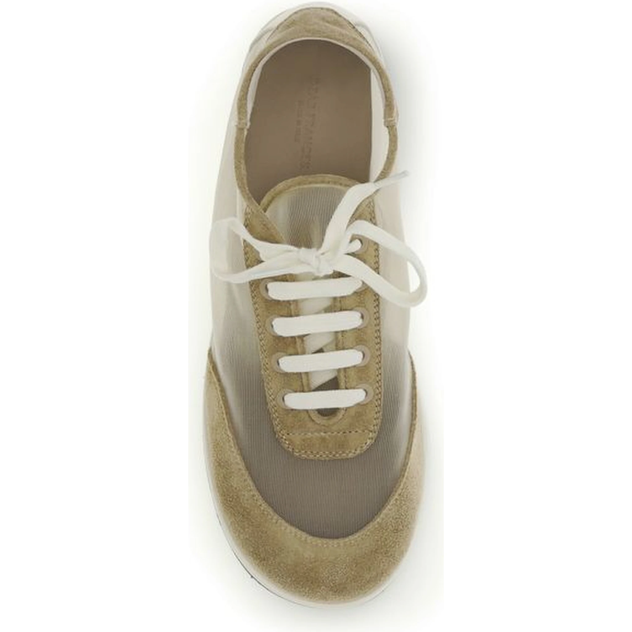 Beige Calf Leather Bos Taurus Low Top Sneakers