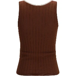 Bordeaux Wool Oves Aries Sleeveles T-Shirt