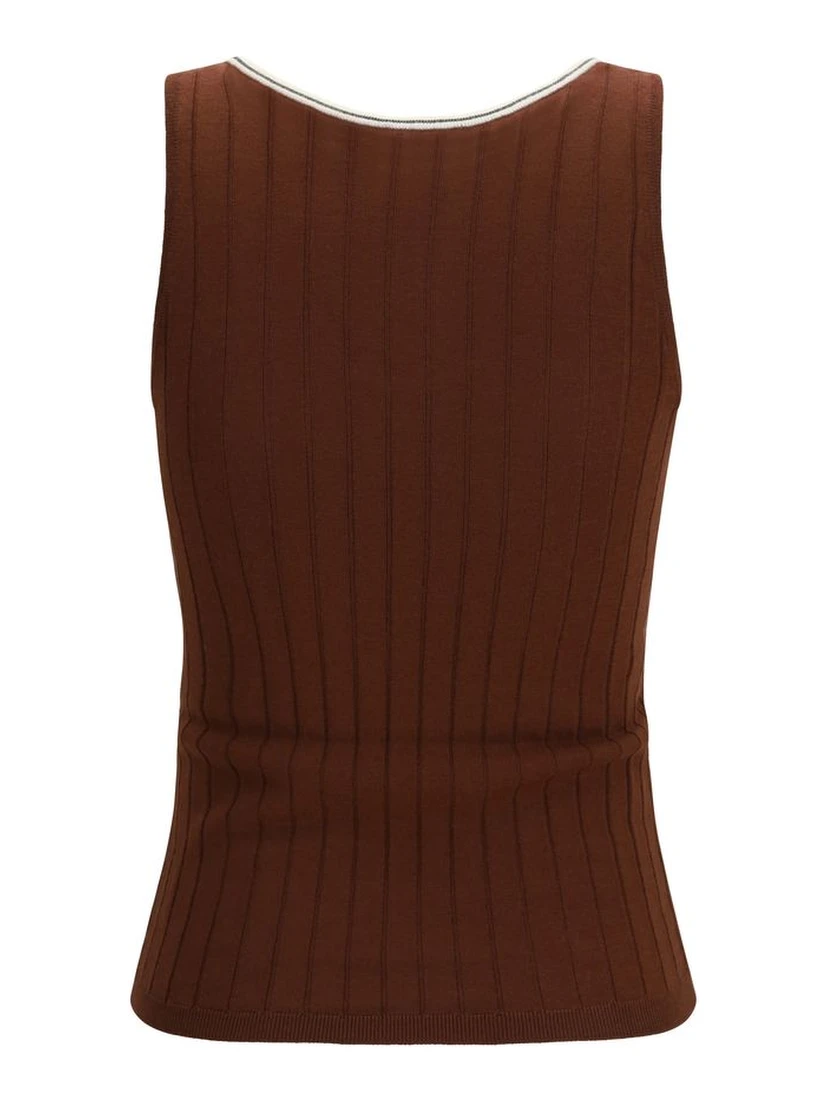 Bordeaux Wool Oves Aries Sleeveles T-Shirt