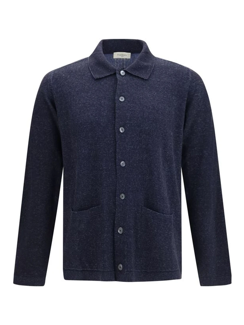 Blue Silk Cardigan